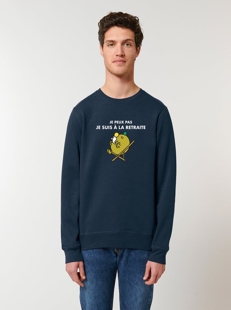 Sweat Homme - JE PEUX PAS JE SUIS A LA RETRAITE Bleu marine - Kiabi