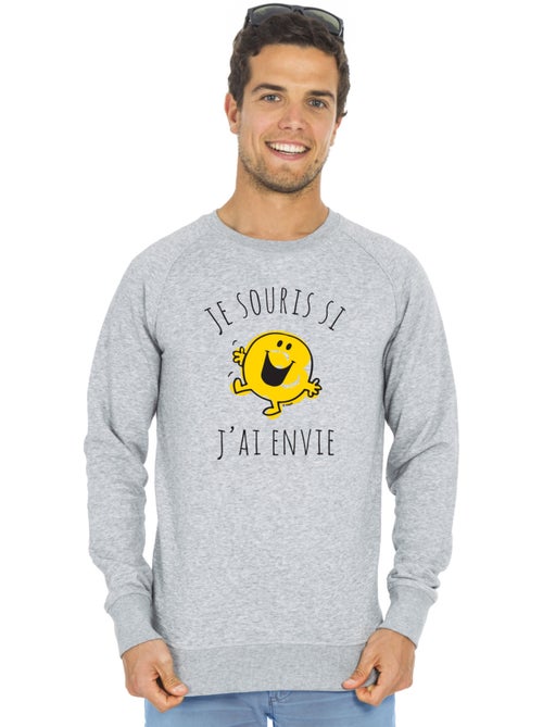 Sweat Homme - JE SOURIS SI J'AI ENVIE - Kiabi