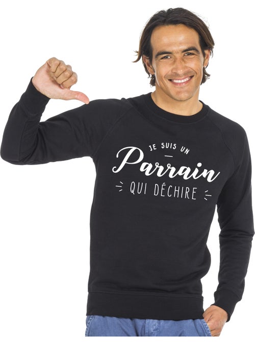 Sweat Homme - JE SUIS UN PARRAIN QUI DÉCHIRE - Kiabi