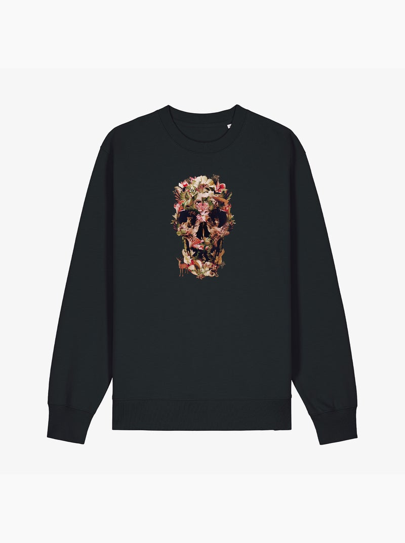 Sweat Homme - JUNGLE SKULL Noir - Kiabi