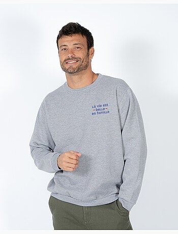 Sweat Homme - LA VIE EST BELLE EN FAMILLE COEUR