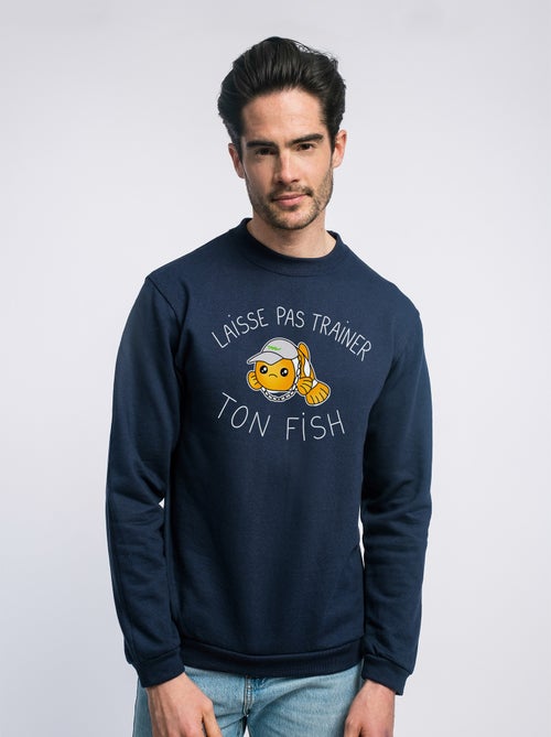 Sweat Homme - LAISSE PAS TRAINER TON FISH - Kiabi