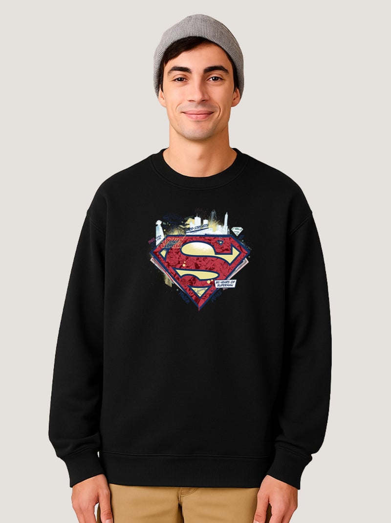 Sweat Homme - LOGO SUPERMAN 1 Noir - Kiabi