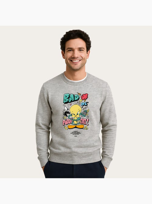 Sweat Homme - LONELEY TUNES TWEETY 80TH BAD - Kiabi