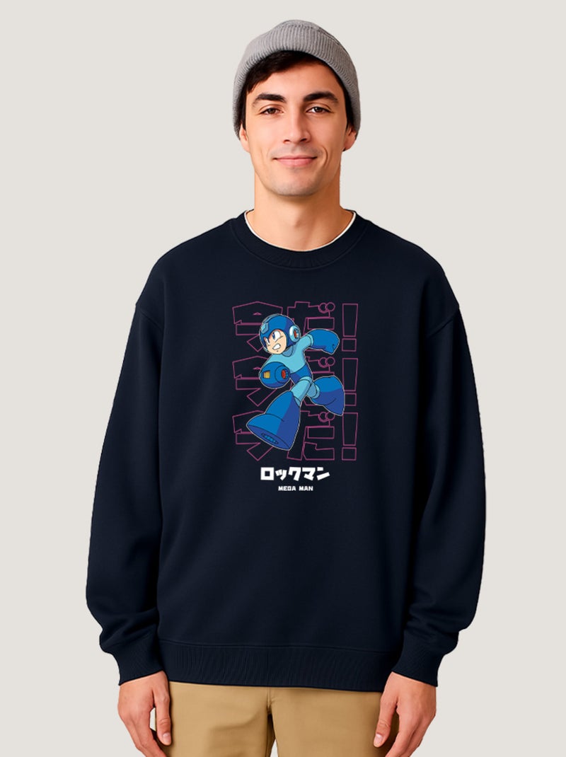 Sweat Homme - MEGAMAN 5 Bleu marine - Kiabi