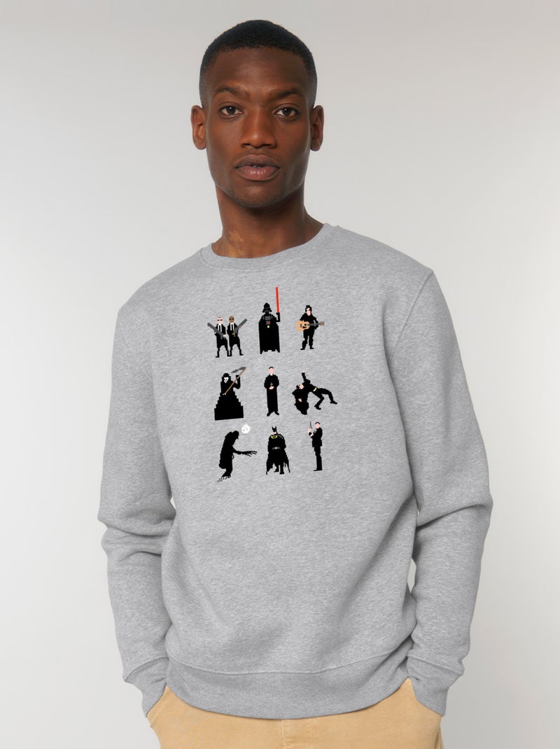Sweat Homme - MEN IN BLACK Gris chiné - Kiabi