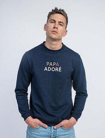 Sweat homme - papa adoré coloré - noël