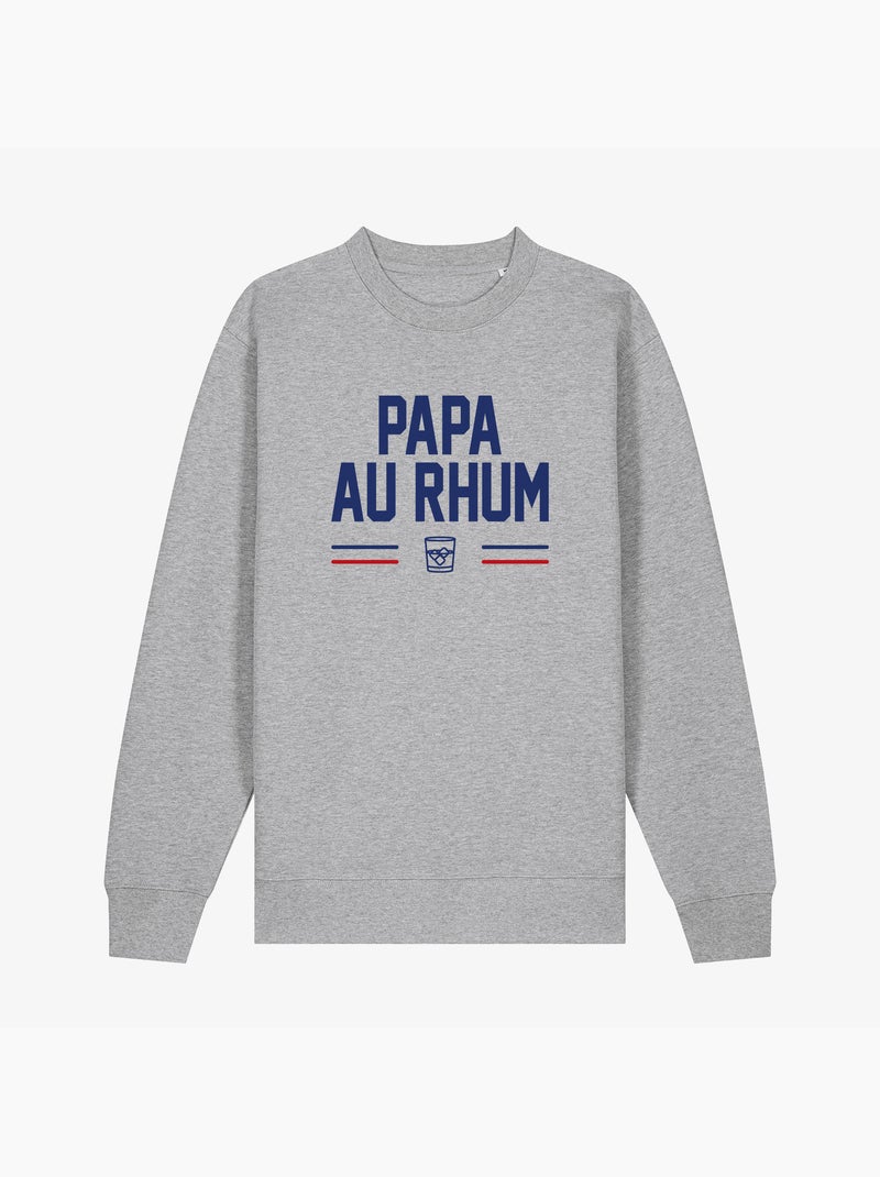 Sweat Homme - PAPA AU RHUM Gris chiné - Kiabi
