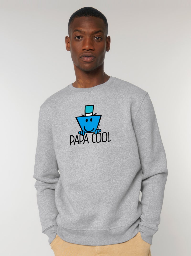 Sweat Homme - PAPA COOL Gris chiné - Kiabi
