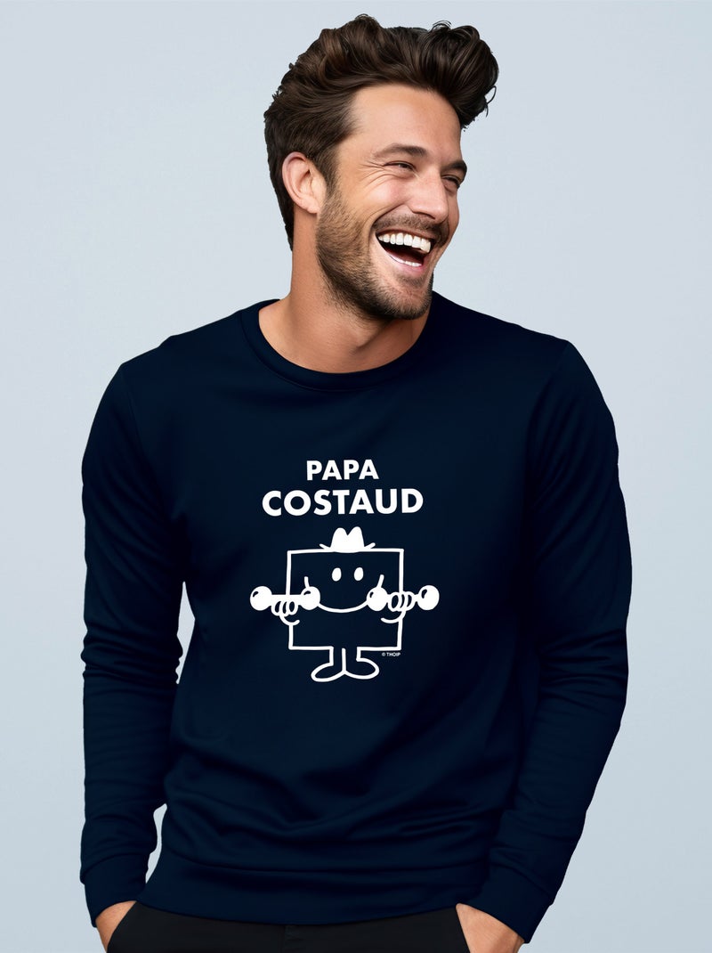 Sweat Homme - PAPA COSTAUD Bleu marine - Kiabi