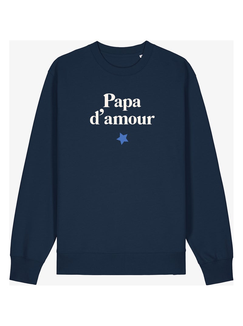 Sweat homme - papa d'amour 2 - noël Bleu marine - Kiabi