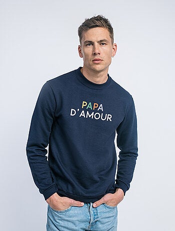Sweat homme - papa d'amour coloré - noël