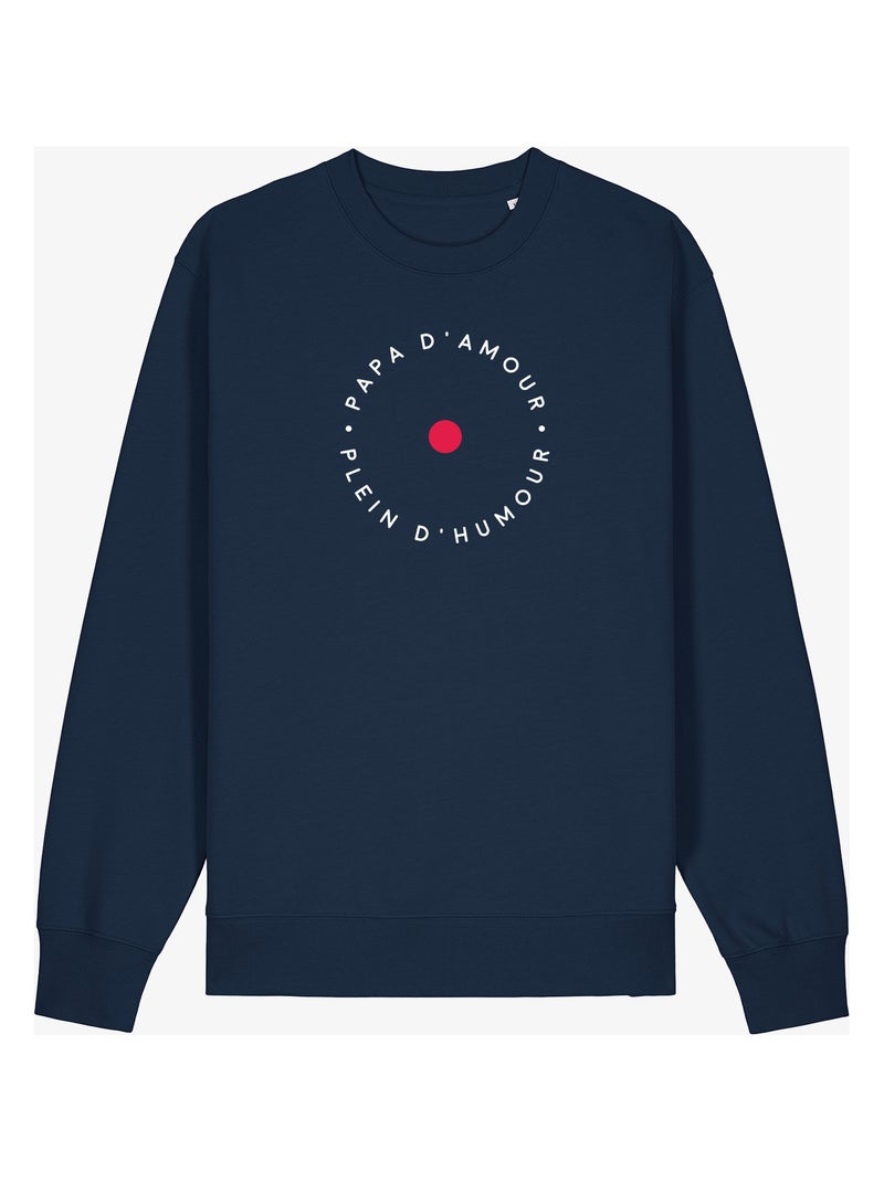 Sweat Homme - PAPA D'AMOUR PLEINS D'HUMOUR Bleu marine - Kiabi
