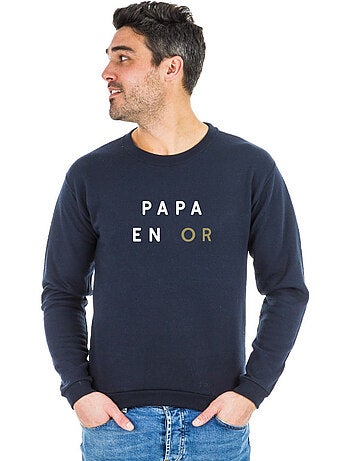 Sweat homme - papa en or 2 waf - noël