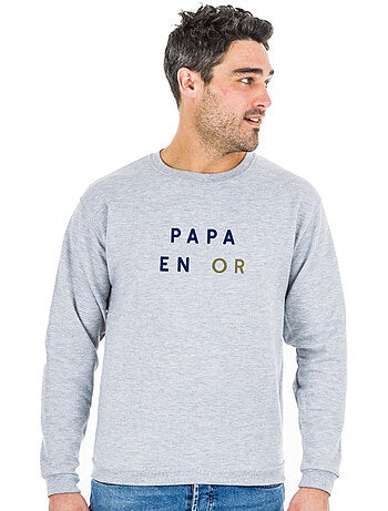 Sweat homme - papa en or 2 waf - noël