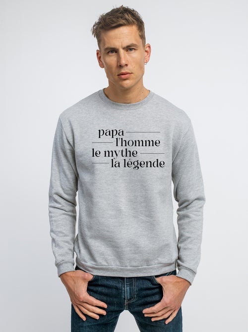 Sweat Homme - PAPA MYTHE LEGENDE - Kiabi