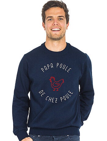 Sweat homme - papa poule de chez poule - noël