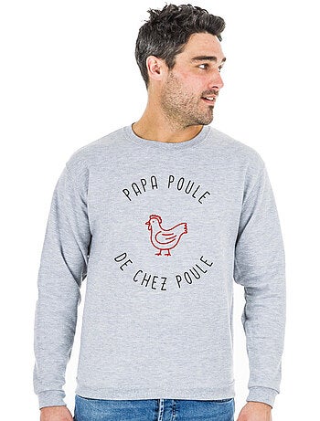 Sweat homme - papa poule de chez poule - noël