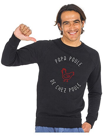 Sweat homme - papa poule de chez poule - noël