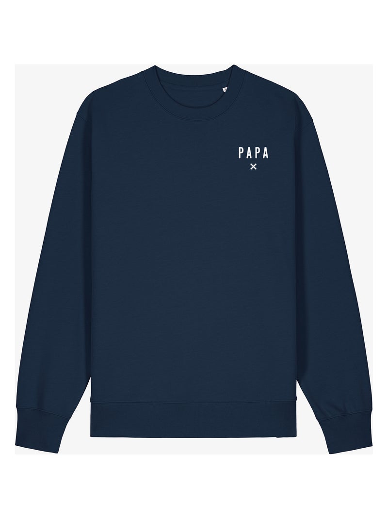 Sweat homme - papa x cœur waf - noël Bleu marine - Kiabi