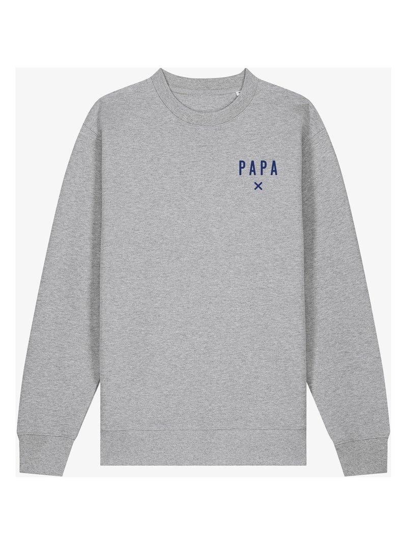 Sweat homme - papa x cœur waf - noël Gris chiné - Kiabi