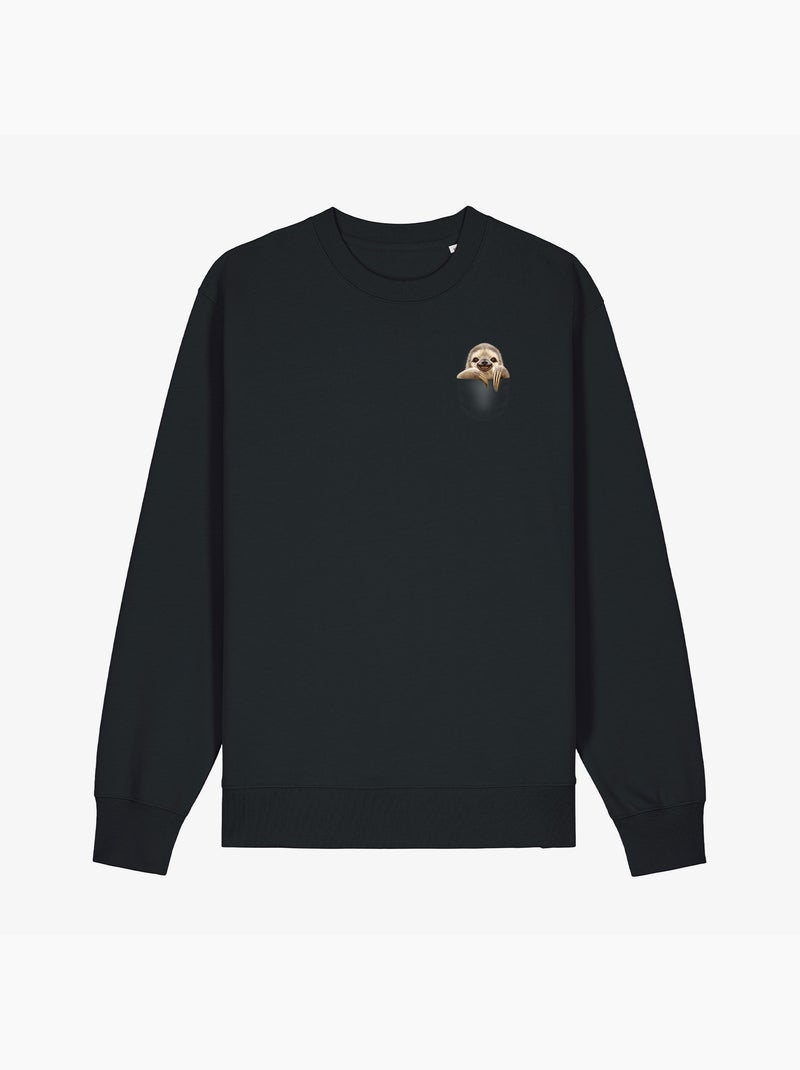 Sweat Homme - POCKET SLOTH Noir - Kiabi