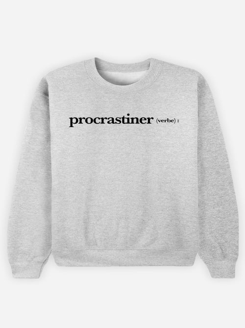 Sweat Homme - PROCRASTINER DÉFINITION - Kiabi