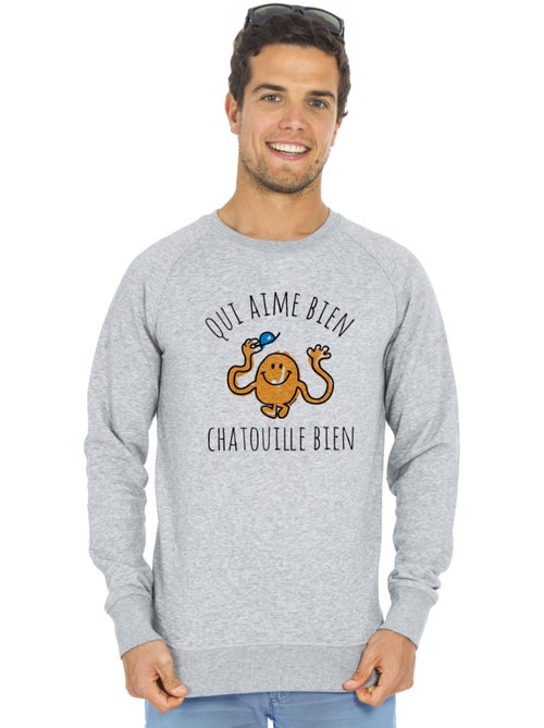 Sweat Homme - QUI AIME BIEN CHATOUILLE BIEN - Kiabi