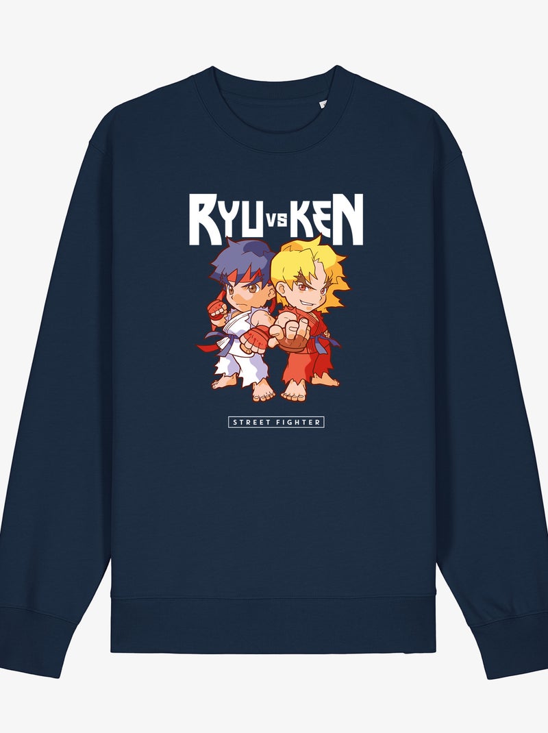 Sweat Homme - RYU VS KEN STREET FIGHTER Bleu marine - Kiabi