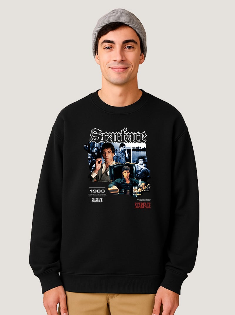 Sweat Homme - SCARFACE 12 Noir - Kiabi