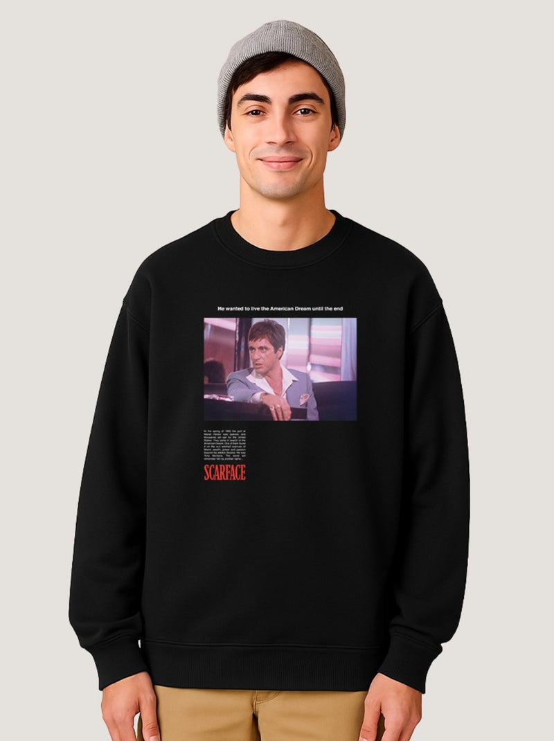 Sweat Homme - SCARFACE 5 Noir - Kiabi