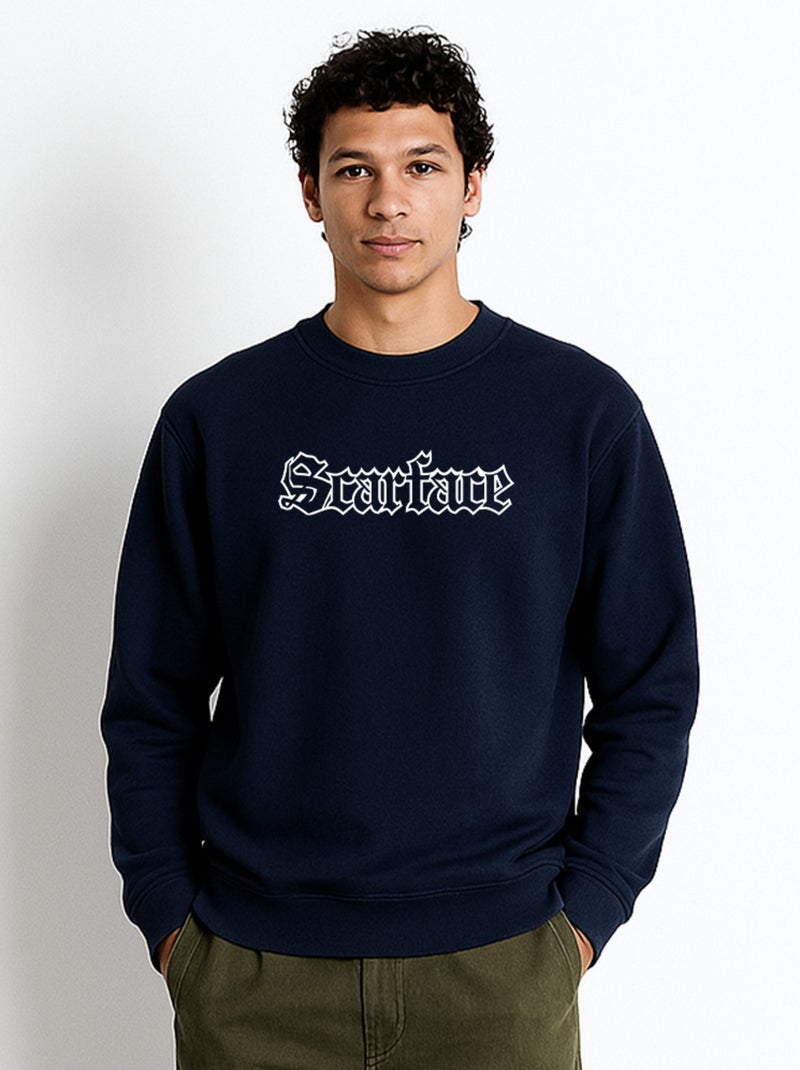 Sweat Homme - SCARFACE LOGO Bleu marine - Kiabi