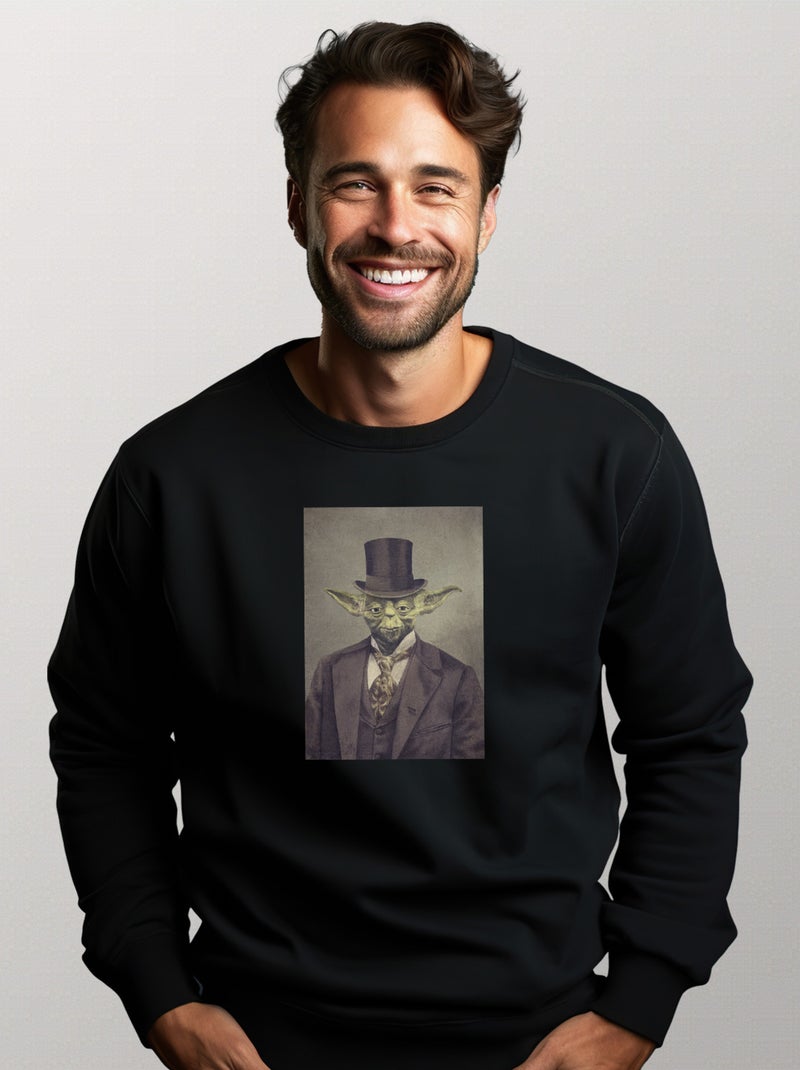 Sweat Homme - SIR YODA Noir - Kiabi