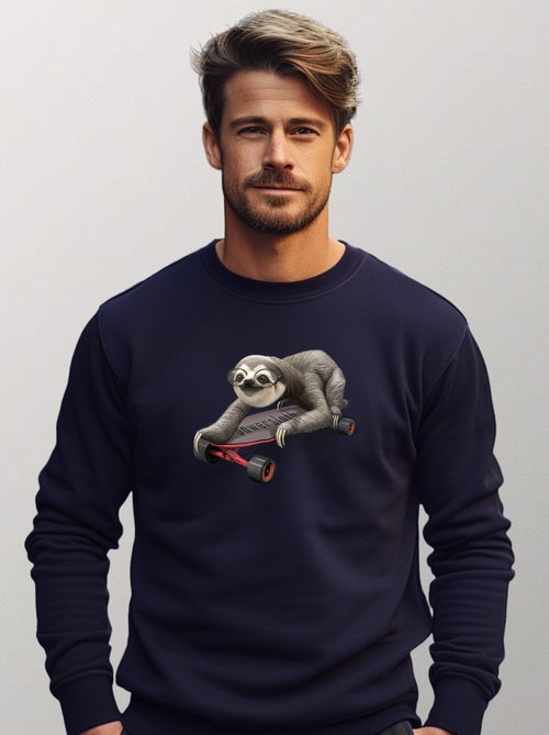 Sweat Homme - SKATEBOARD SLOTH - Kiabi