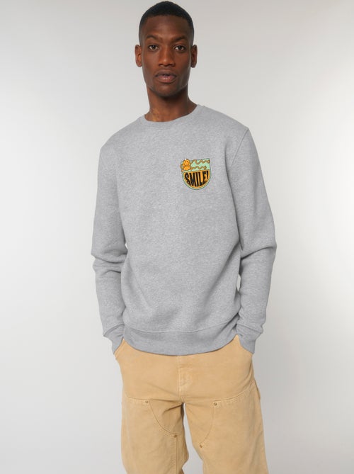 Sweat Homme - SMILE COEUR - Kiabi
