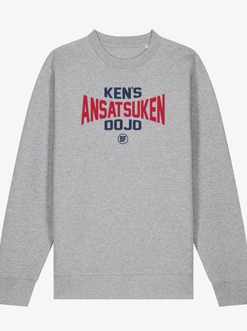 Sweat Homme - STREET FIGHTER KEN'S ANSATSUKEN DOJO Gris chiné - Kiabi