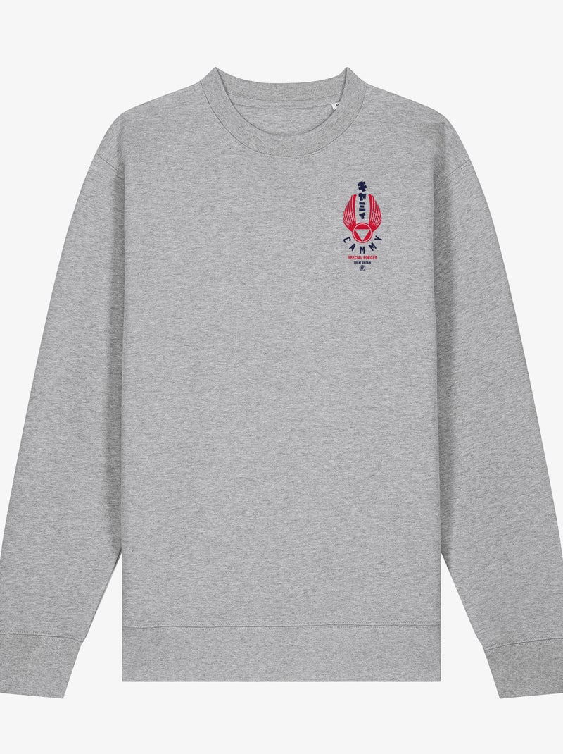 Sweat Homme - STREET FIGHTER SPECIAL FORCES CŒUR Gris chiné - Kiabi