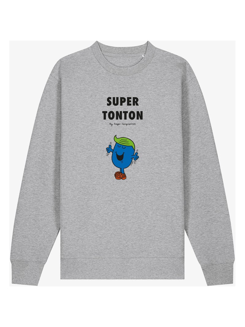 Sweat Homme - SUPER TONTON 3 Gris chiné - Kiabi