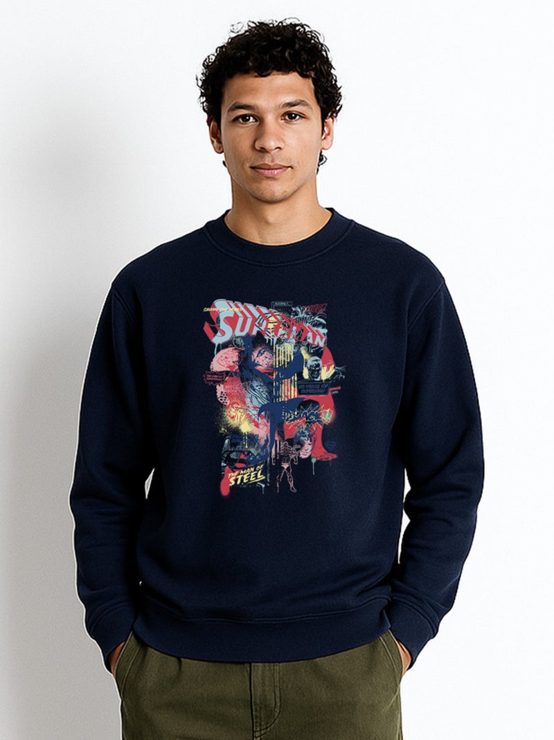 Sweat Homme - SUPERMAN 2 Bleu marine - Kiabi