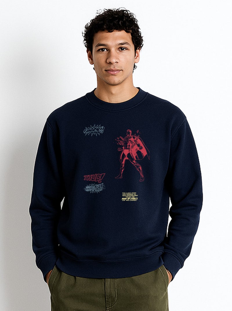 Sweat Homme - SUPERMAN 3 Bleu marine - Kiabi