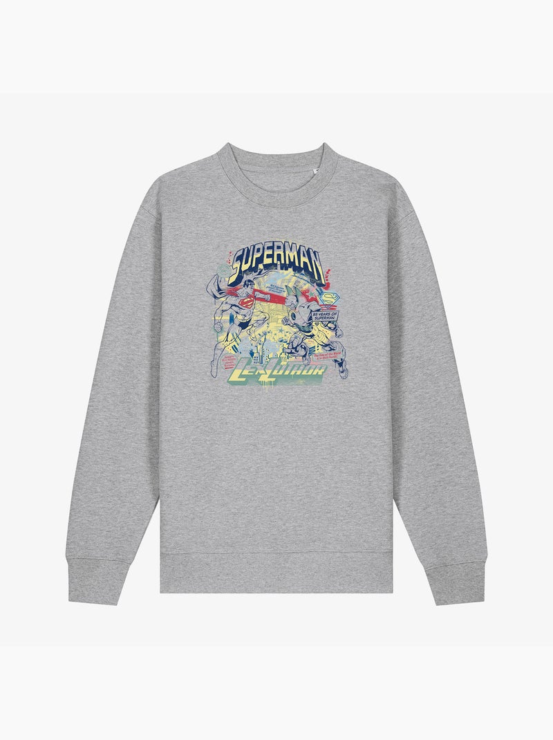 Sweat Homme - SUPERMAN LEX LUTHOR Gris chiné - Kiabi