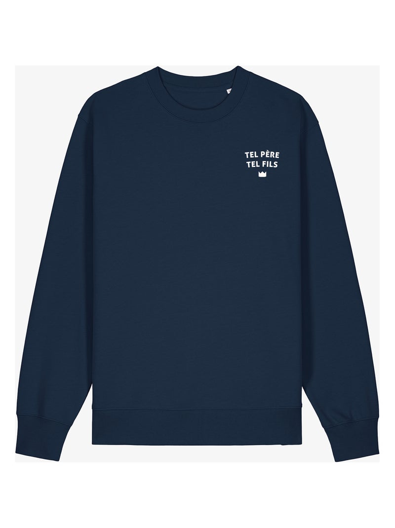 Sweat Homme - TEL PÈRE TEL FILS CŒUR Bleu marine - Kiabi