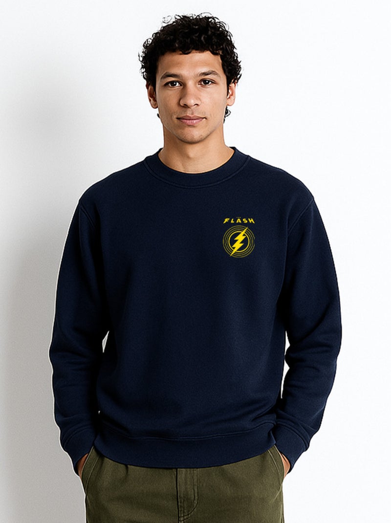 Sweat Homme - THE FLASH LOGO CŒUR Bleu marine - Kiabi