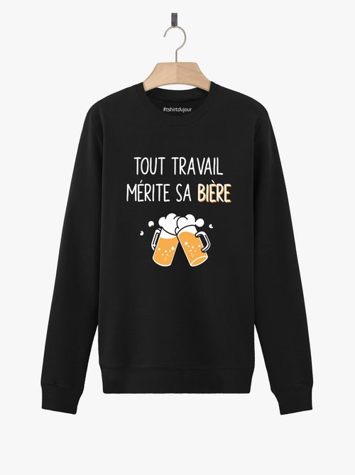 Sweat Homme - TOUT TRAVAIL MERITE SA BIERE - Kiabi