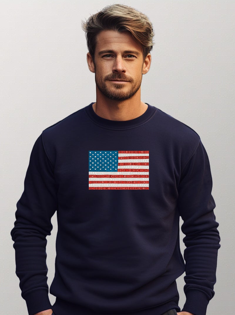 Sweat Homme - USA Bleu marine - Kiabi