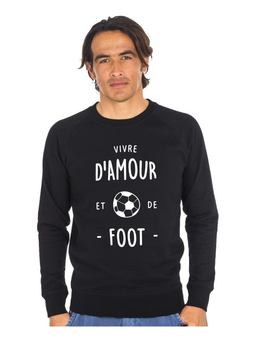 Sweat Homme - VIVRE D'AMOUR ET DE FOOT - Kiabi