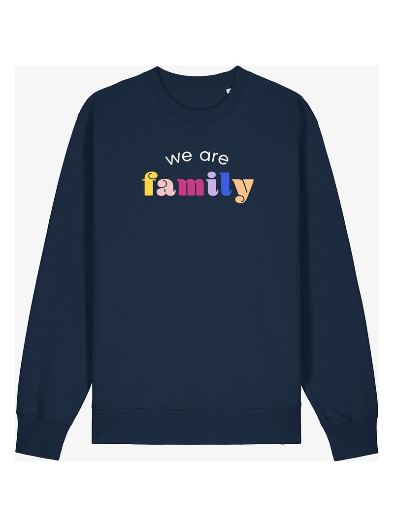 Sweat Homme - WE ARE FAMILY Bleu marine - Kiabi
