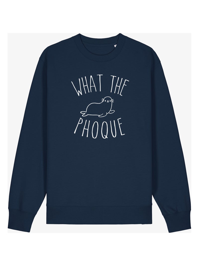 Sweat Homme - WHAT THE PHOQUE Bleu marine - Kiabi