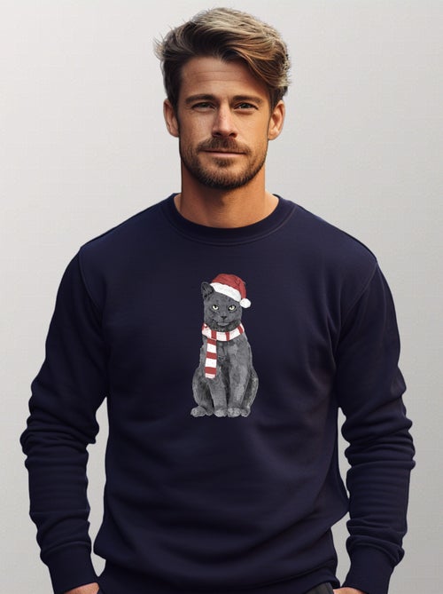 Sweat Homme - XMAS CAT - Kiabi