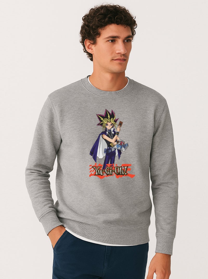 Sweat Homme - YU GI OH 4 Gris chiné - Kiabi